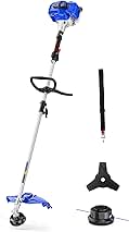 WILD BADGER POWER 26cc Weed Wacker Gas Powered, 3 in 1 String Trimmer/Edger 17'' with 10'' Brush Cutter,Rubber Handle & Shoulder Strap Included