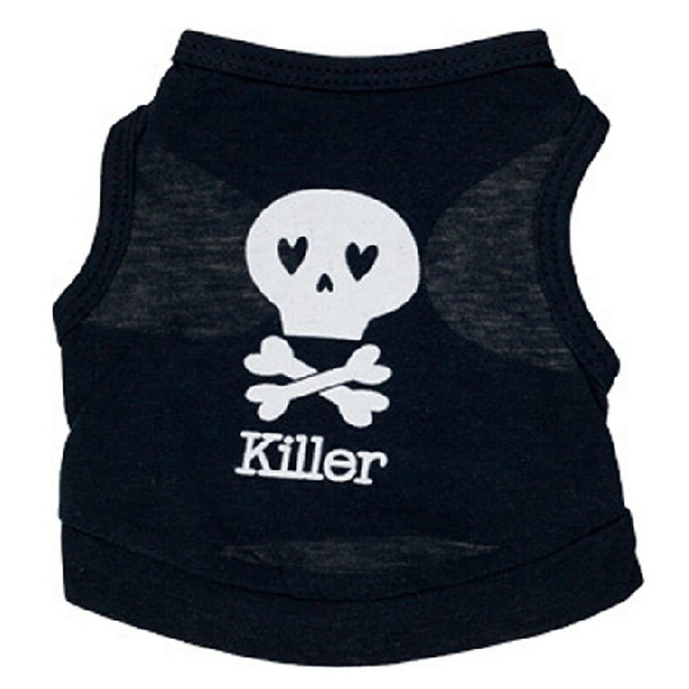 JJ Store Fashion Pet Puppy Summer Skull Print Shirt Small Dog Cat Pet Clothes Vest T Shirt