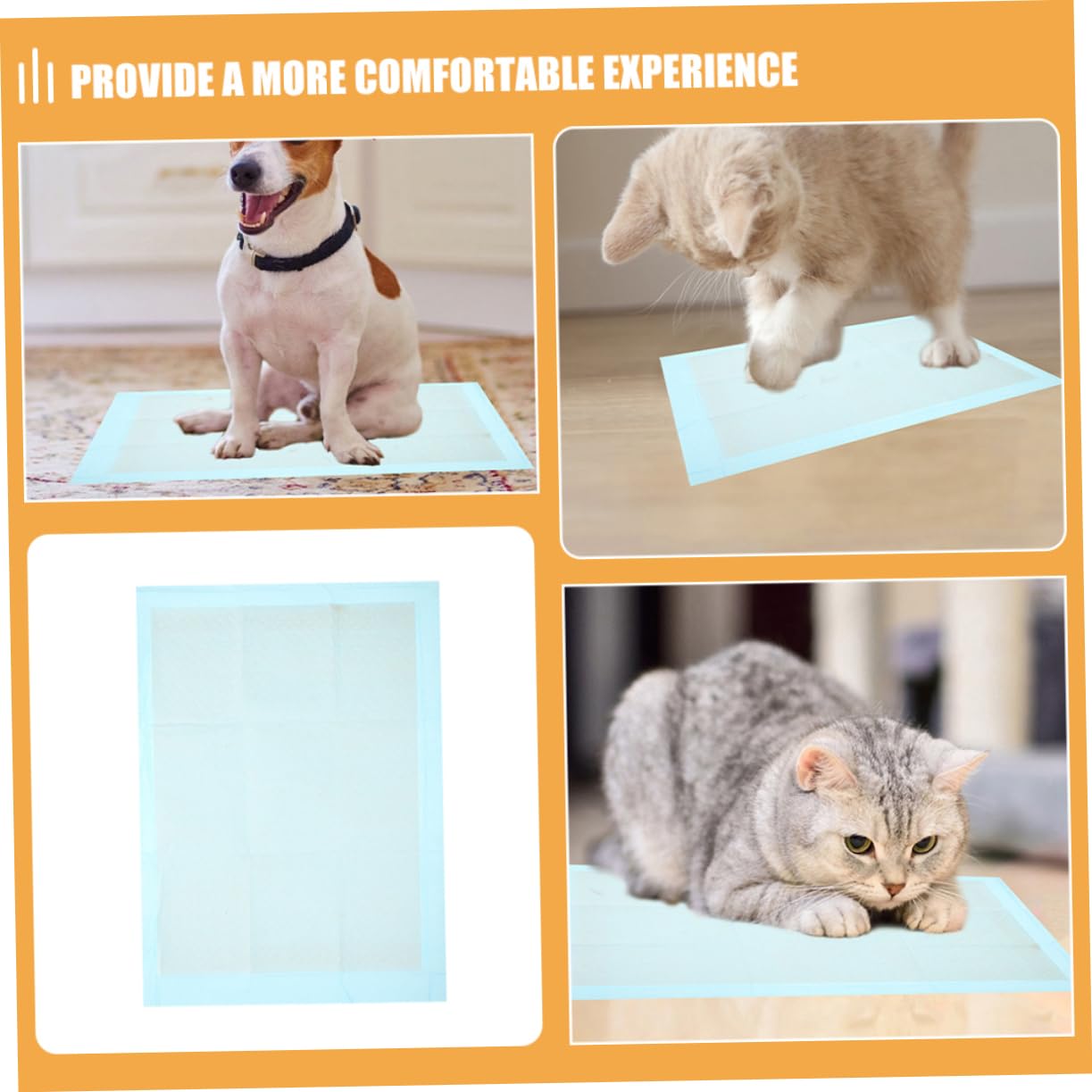BESTonZON 100pezzi Tappetini Assorbenti Per Cani e Cuccioli Traversine Riutilizzabile Ultra Assorbenti Per Addestramento e Igiene Indoor Per Gatti e Piccoli Animali Con Protezione Antileak