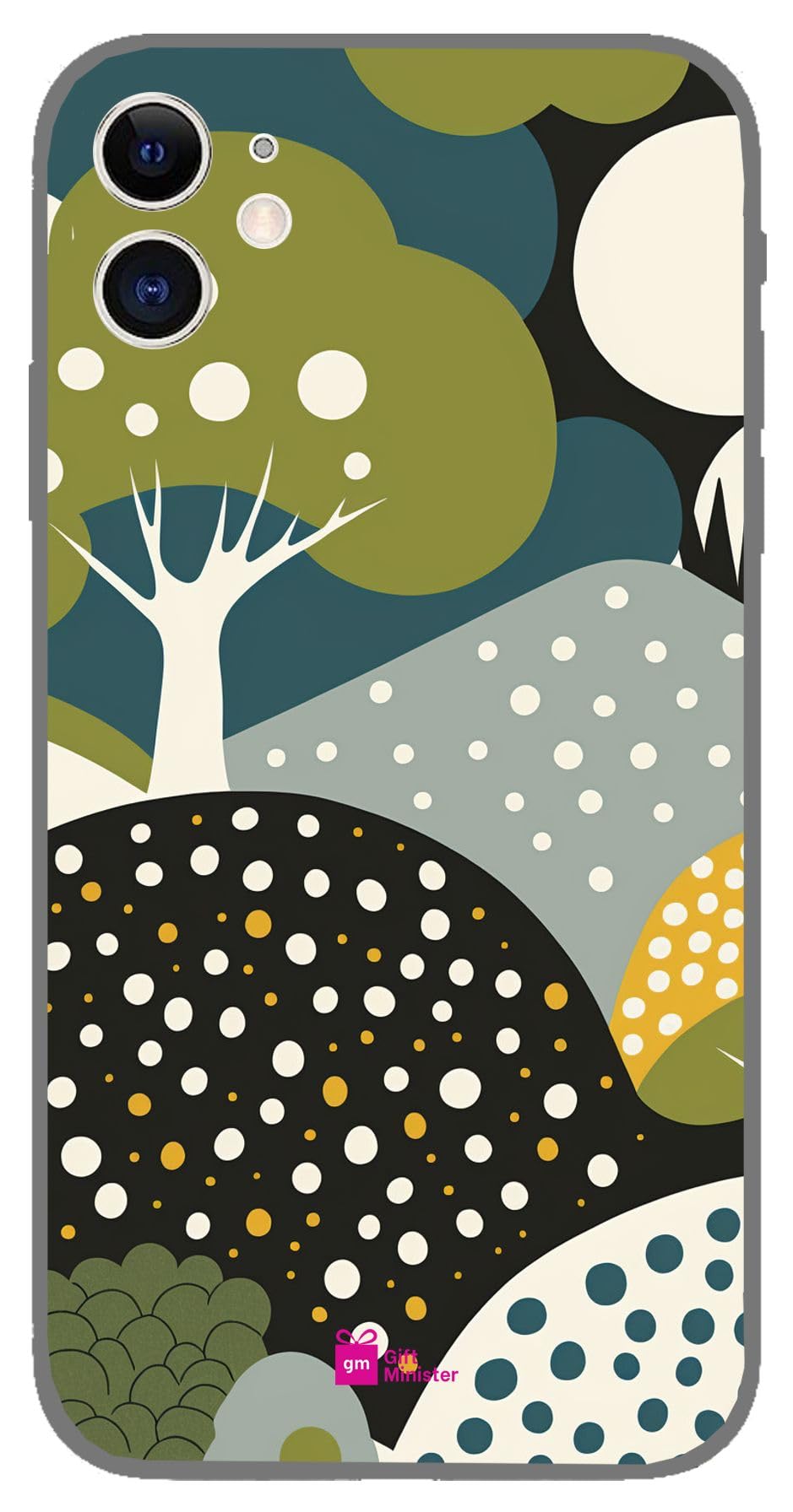 Gift Minister Silicone Designer Cover for Apple iPhone 11 Grayback - Pattern Captures Natural Beauty Spirit Willamette Valley Modern Japanese Incorporate Colors Textures Pacific Northwest 1Pcs 1699D