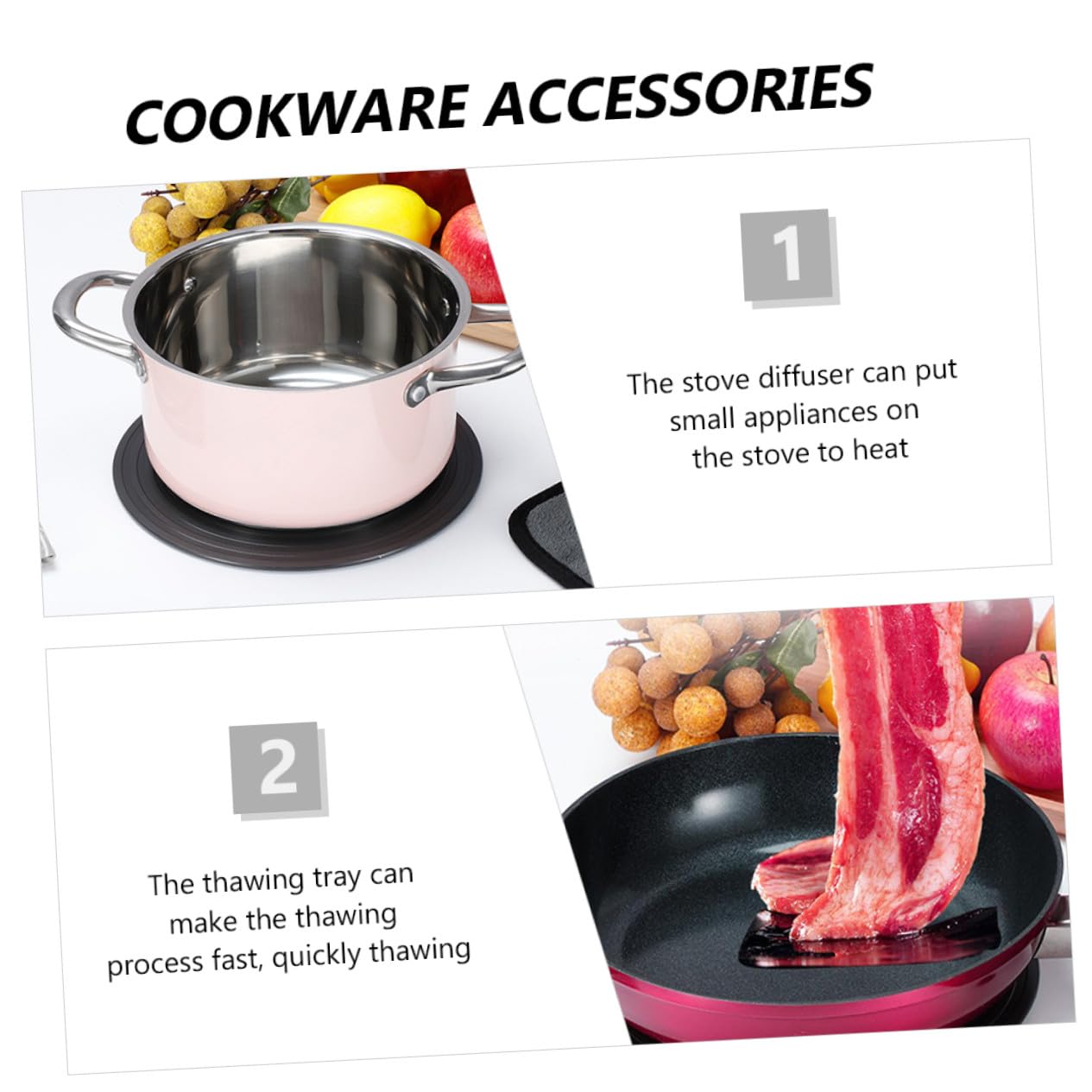 INOOMP Diffusore Calore Gas Stovetop Piastra Scongelamento Burn Protezione Pentole Riduttore per Cucina Gas e