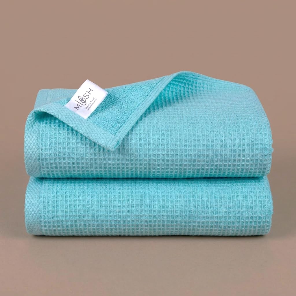 Mush Bamboo Hand Towels - Ultra Soft & Absorbent Set of 2 -5
