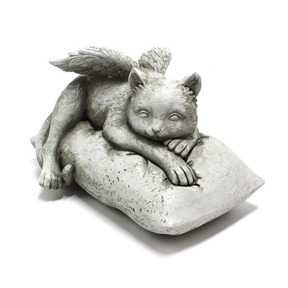 Statua Angelo Gatto Per Memoriale Animali - In Resina, 11.7x6.1x5.8 Cm, Per Giardino O Casa - Foto 13