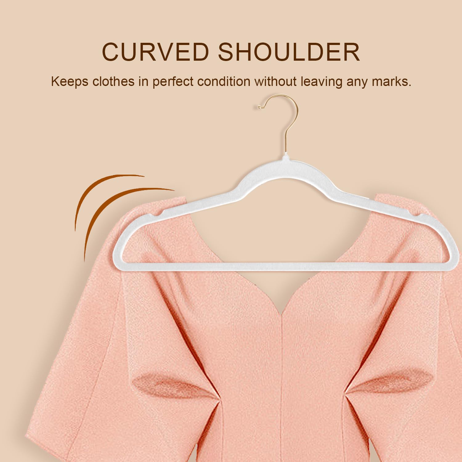 Perchas de terciopelo de 45 cm, percha de fieltro antideslizante, perchas resistentes con muescas en los hombros, perchas para ahorrar espacio para abrigos, pantalones, sílabas, 52 unidades | Perchas antideslizantes para ropa que ahorran espacio para dise
