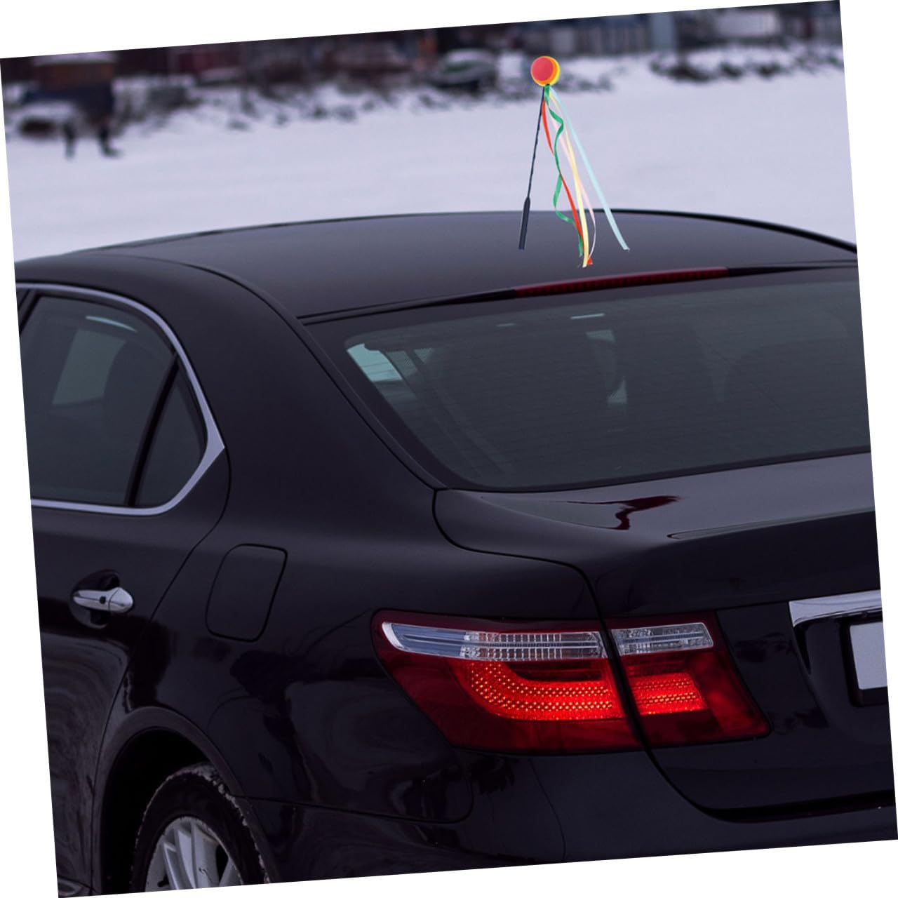 3pcs Colorful Car Antenna Ball with Ribbon Splashproof Auto Antenna Topper Vehicle Decoration Easy Install Exterior Accessory for Cars and Trucks