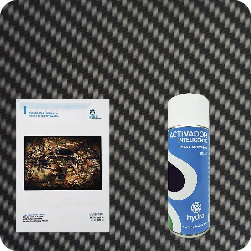 Basic Hydro Dipping Kit dip Hydrographics : 1 Smart Activator Spray 400 ml + User`s Guide Hydrographic Film. Size: Width: 1' 8''. Lenght: 3' 3'' (HFC-002), Black