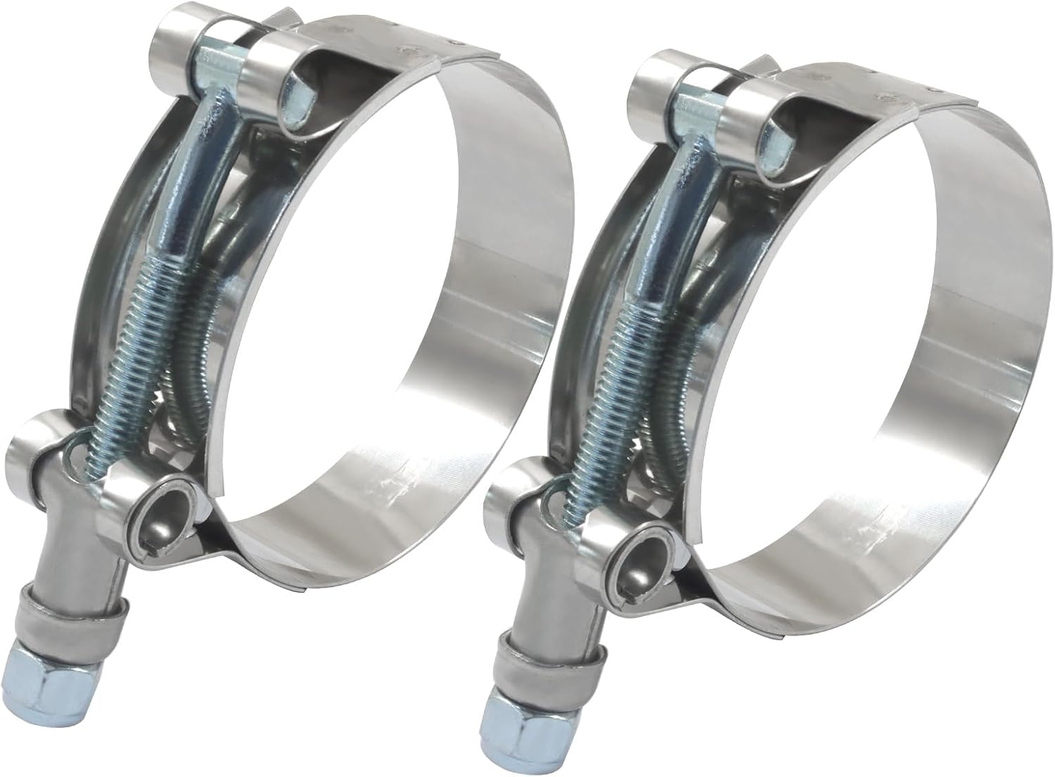 3 Inch T-Bolt Hose Clamps (2 Pcs) - T Bar Clamp for 3 Inch Hose ID, Size Range 84-92mm, Secure Leak-Proof Design