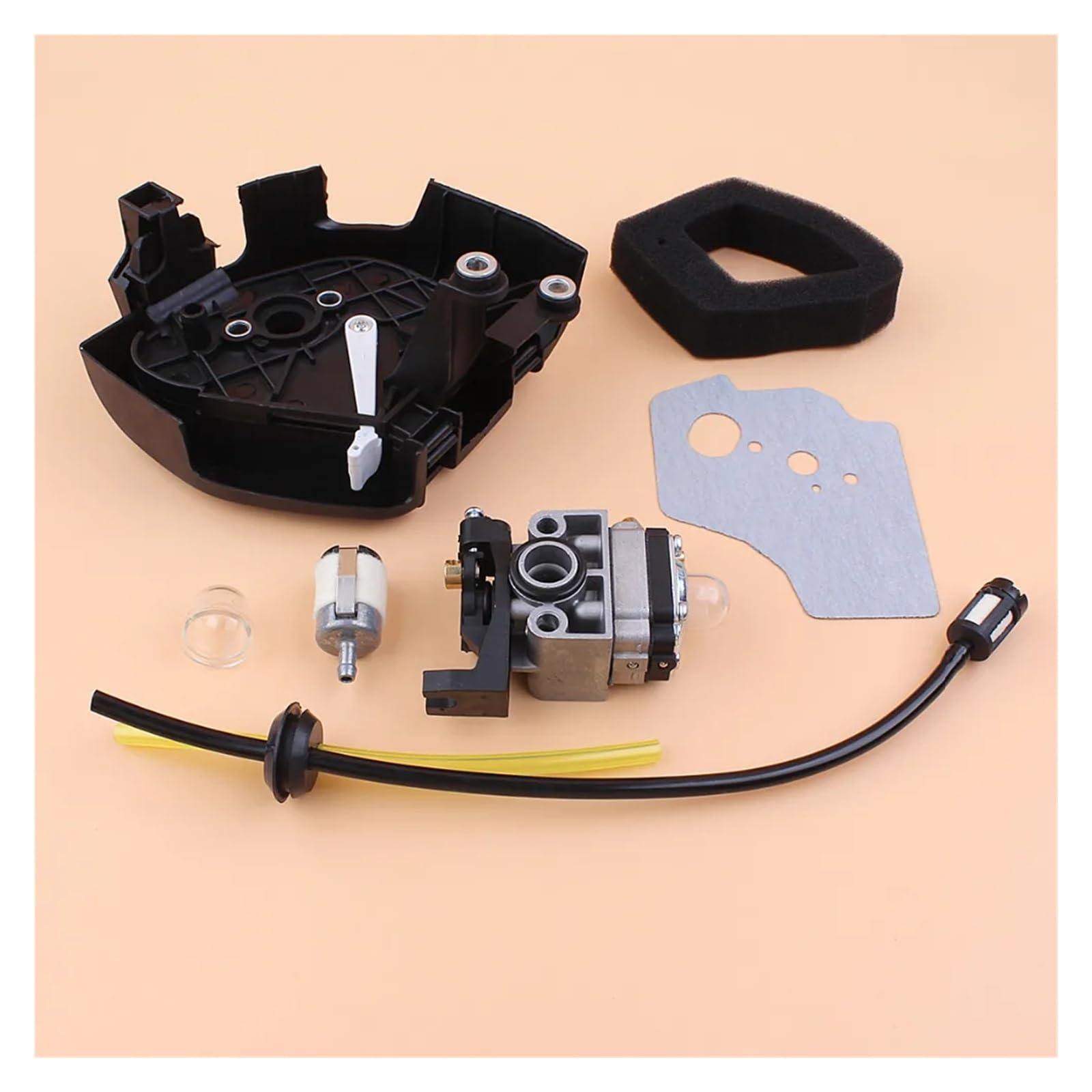 Cubierta del filtro de aire del carburador, ojal de línea de combustible compatible con h0-n-d-a GX35 GX 35 1.3HP, cortadores de cortacésped de motor de gasolina de 4 tiempos