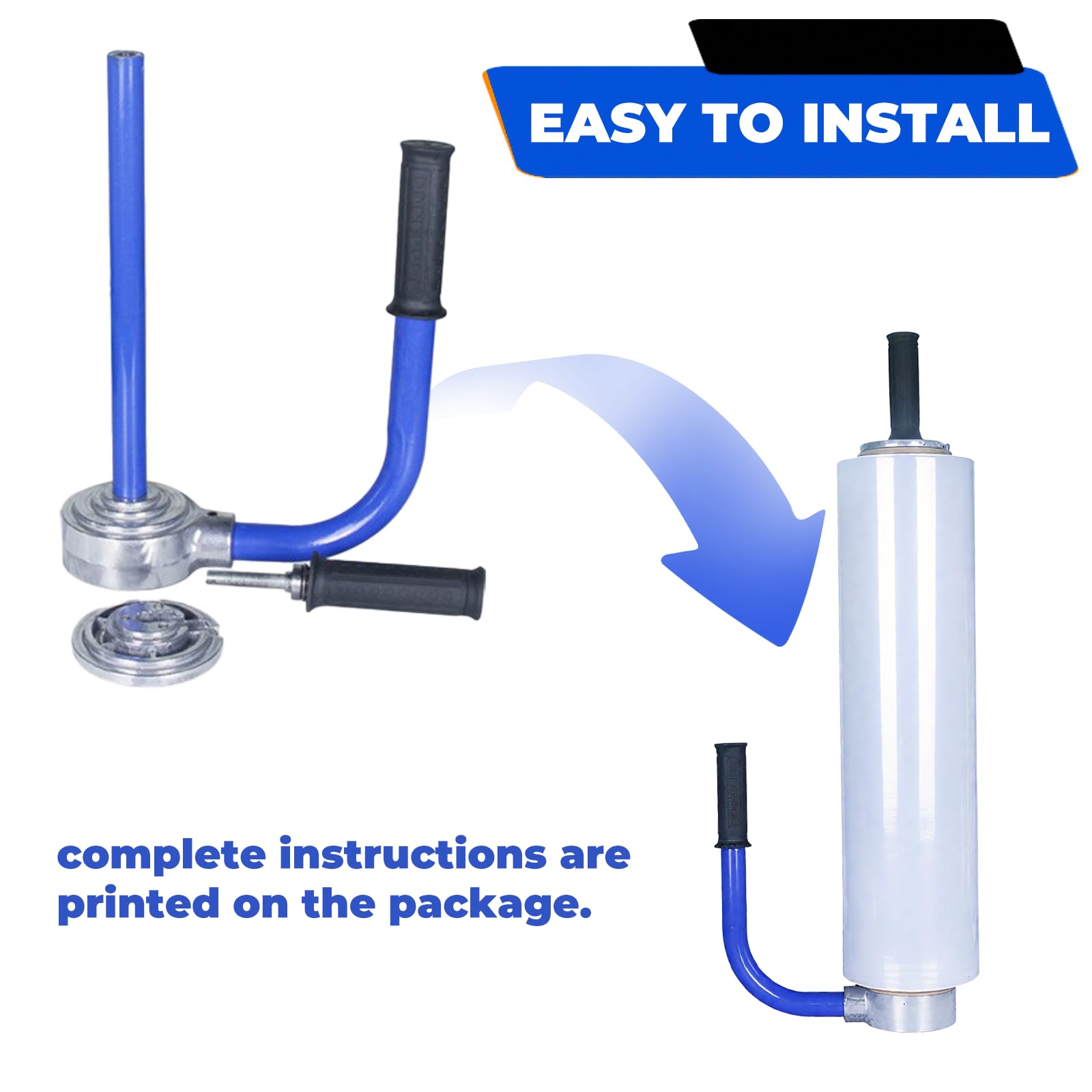 Dispenser estensibile in acciaio al carbonio resistente, macchina imballatrice per film estensibile in larghezza regolabile con manici, dispenser termoretraibile per mobili