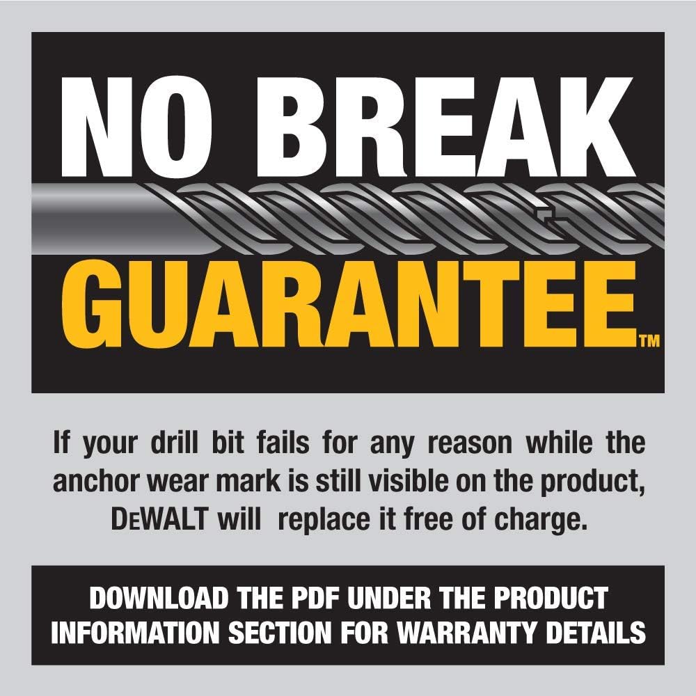 DEWALT DW5464 1-Inch by 8-Inch by 10-Inch ROCK CARBIDE SDS Plus Hammer Bit