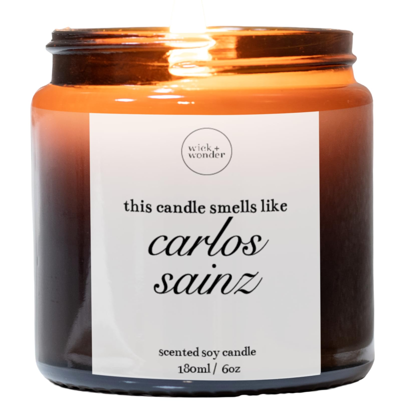 Smells Like Sainz Candle | Scented Soy Wax Candle | C Sainz Gifts | F1 Candle | Sainz Merch | Celebrity Candles | Funny F1 Gifts | F1 Novelty Gifts (180ml, 35-40hrs burn)