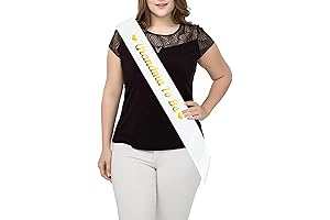 Grandma To Be Sash White Satin With Gold Font with Heart for Baby Shower Decorations