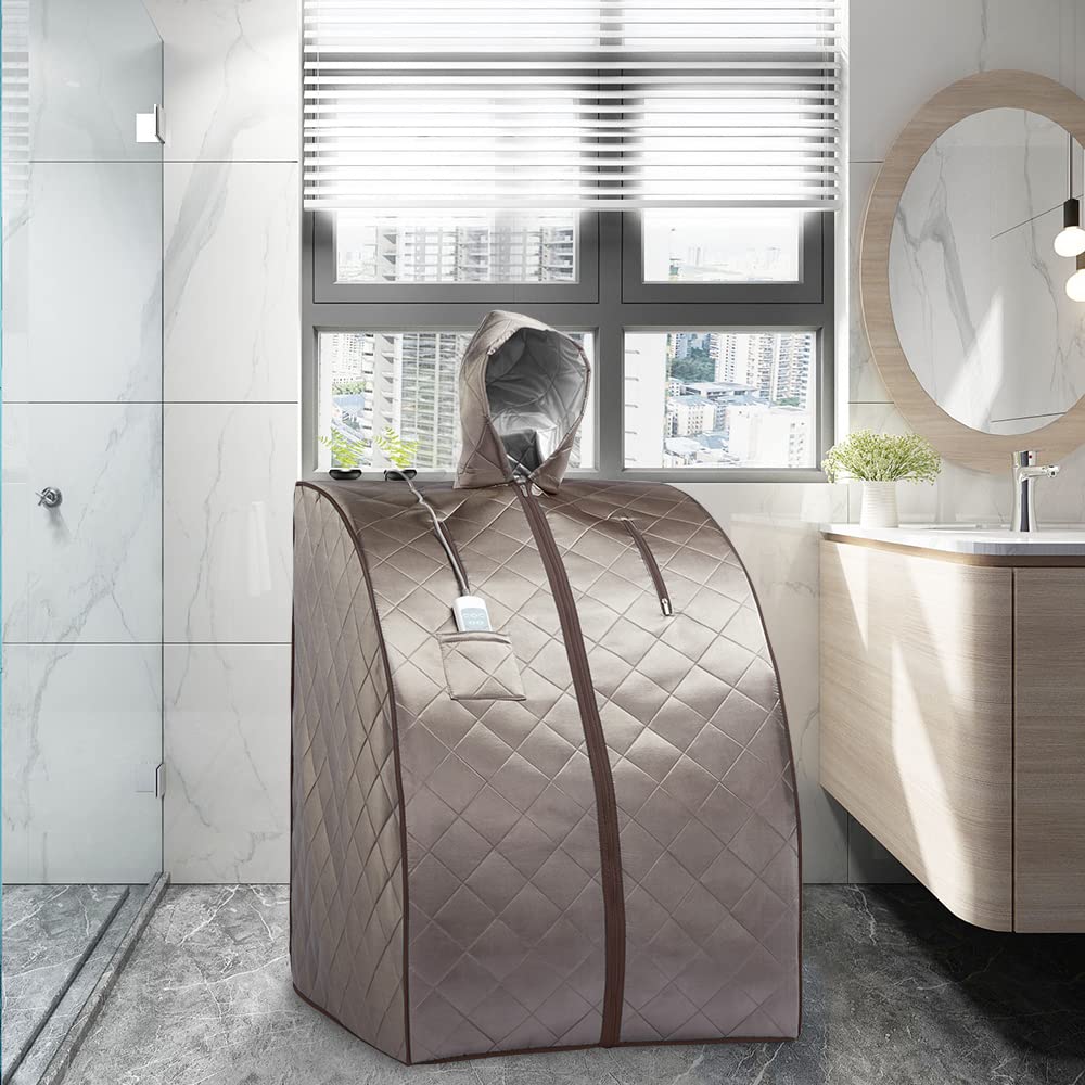 Sauna a infrarossi, sauna personale portatile, tenda spa per tutta la casa, cuscino riscaldante separato e sedia rinforzata portatile, relax a casa