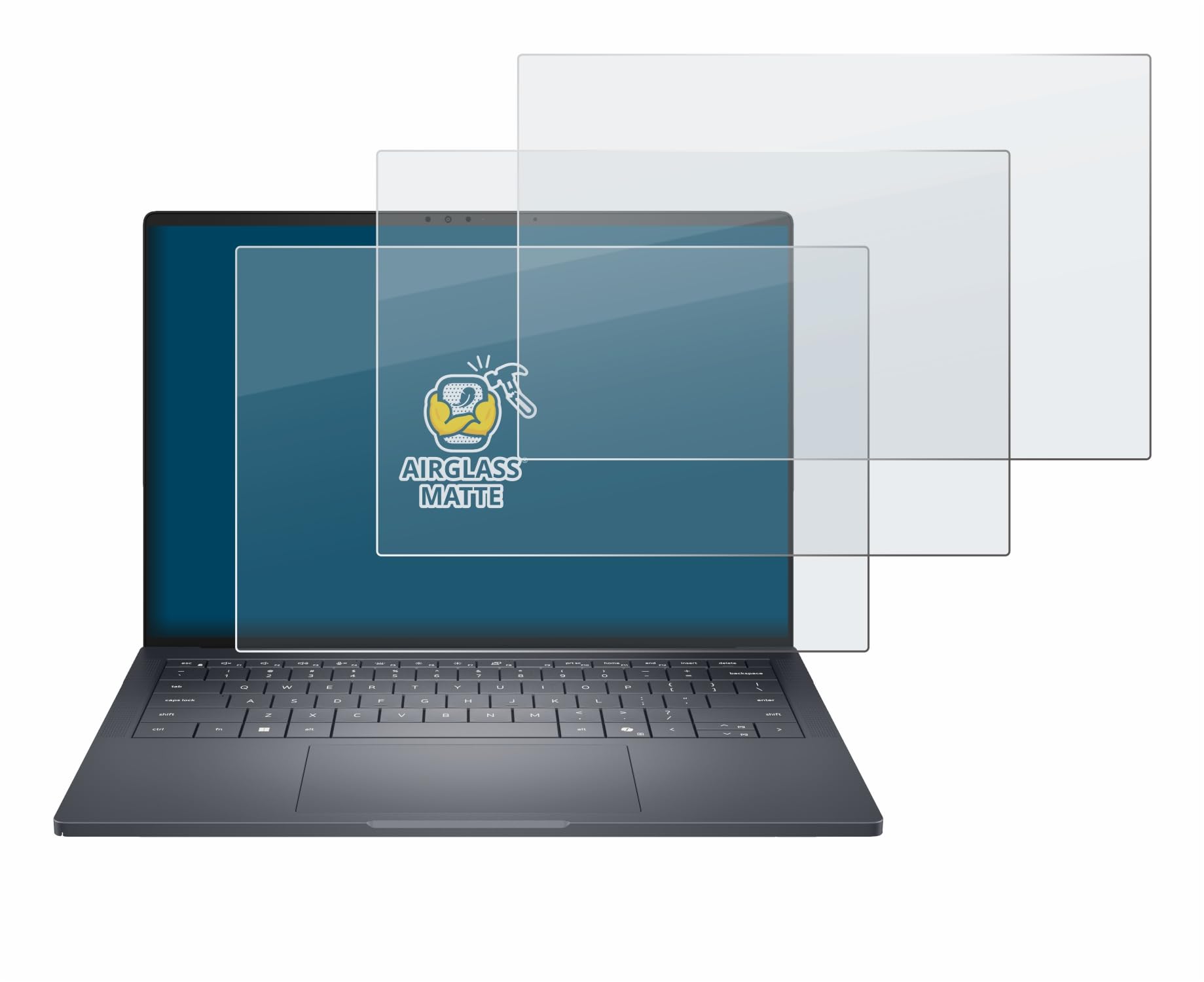 brotect 3 Pezzi Pellicola Vetro per Dell Pro Max 14 Premium | Opaca Protezione Schermo Made in Germany, Anti-Riflesso Durezza 9H Anti-Graffio