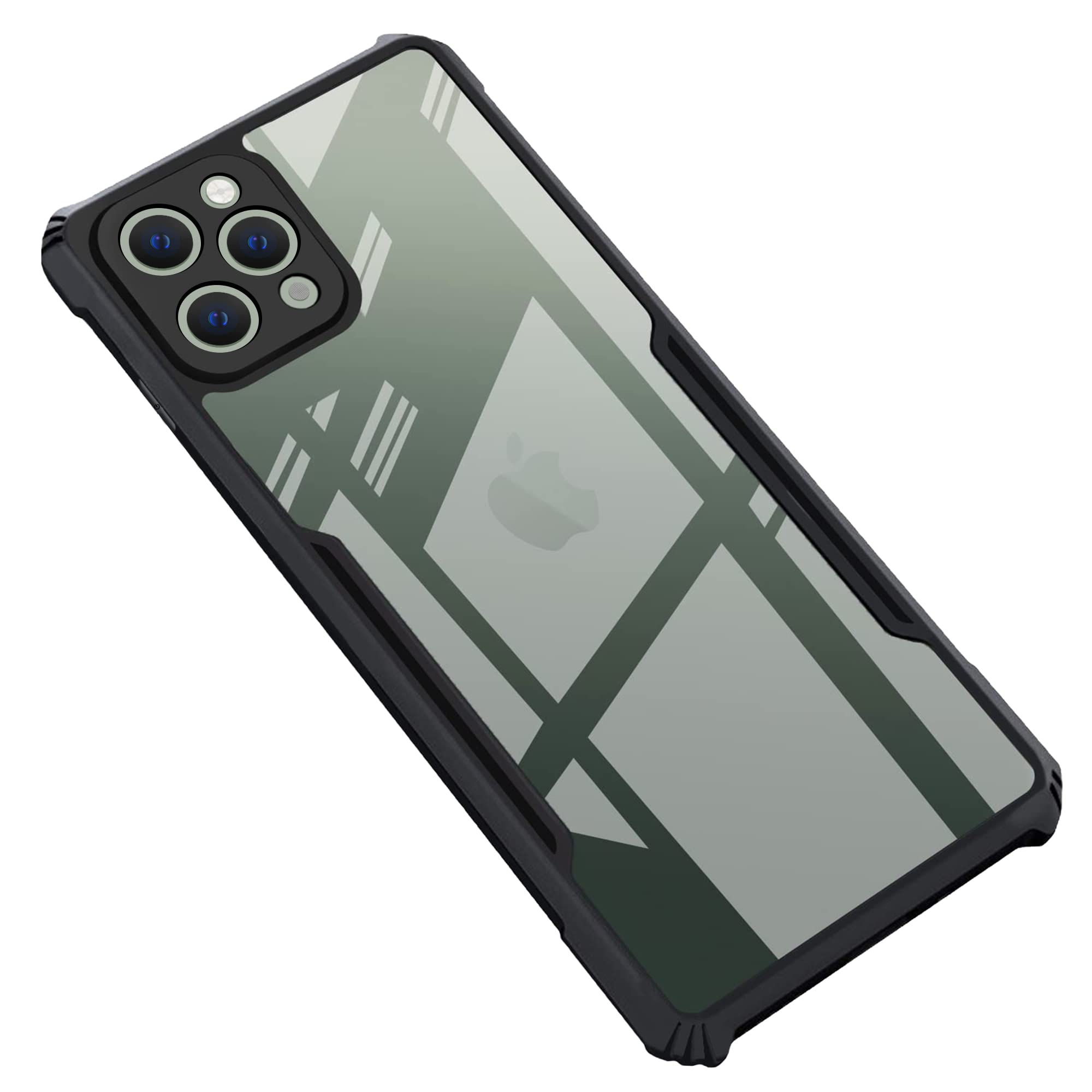 CEDO iPhone 11 Pro Max (4G) Back Case Cover | Camera Protection Shockproof Bumper-Edge | Acrylic Crystal Clear 360 Degree Protection TPU+PC | Transparent Eagle Back Case Cover (Black) (B08T1S9PGR) Amazon Price History, Amazon Price Tracker