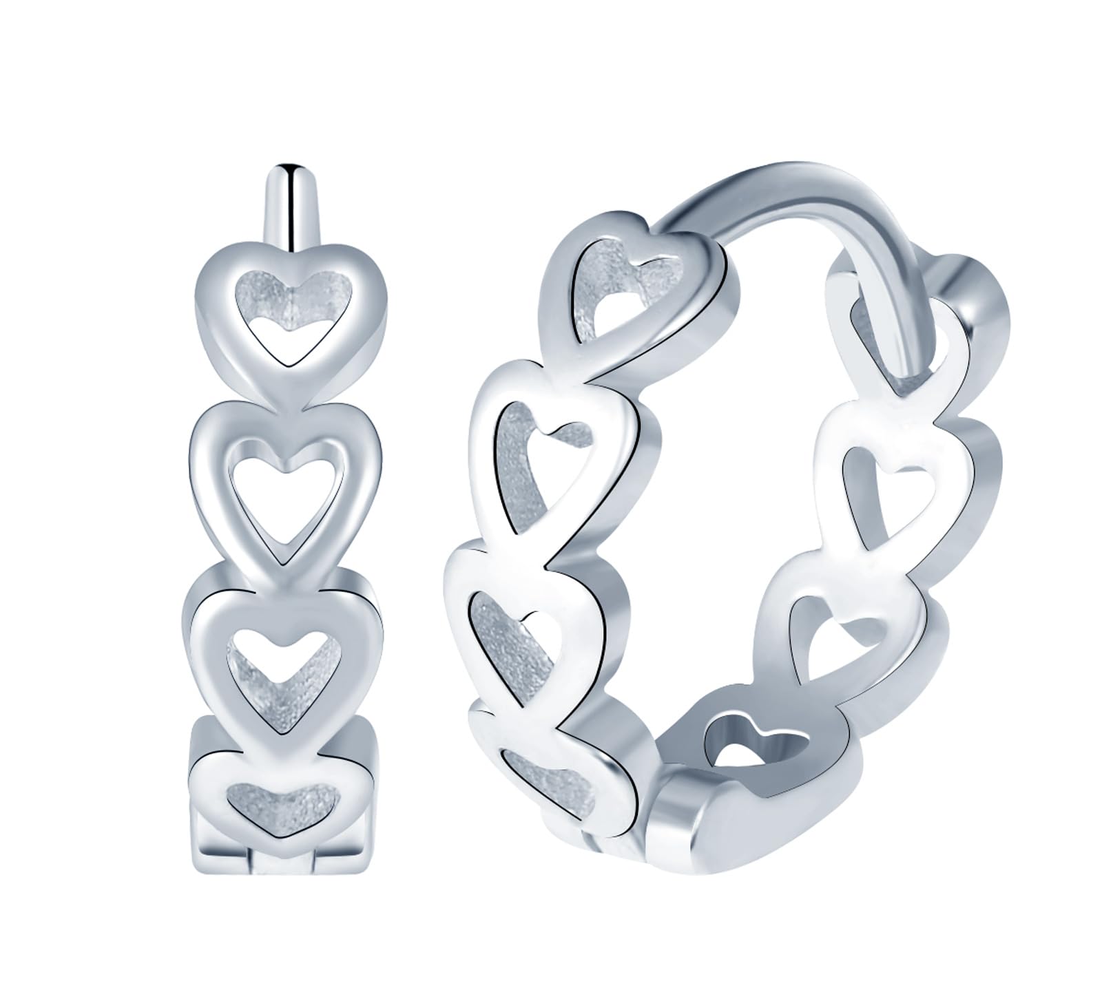 Yumilok Orecchini a cerchio con lettera T in argento Sterling 925, da donna