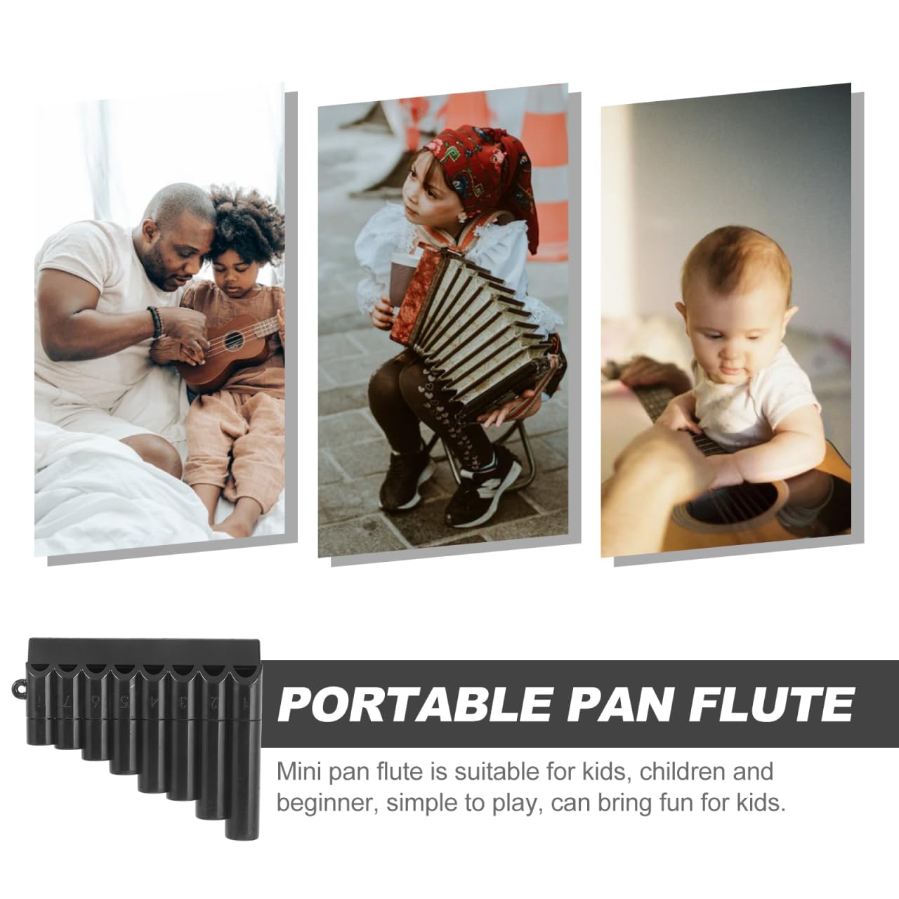8 mini flûtes à pan pour débutants - Flûte poêle chinoise pour débutants et enfants - Flûte poêle traditionnelle - Instrument de musique portable pour