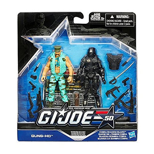 G.I. Joe, 50th Anniversary Marine Devistation Action Figure Set [Gung-Ho and Cobra Shadow Guard], 3.75 Inches