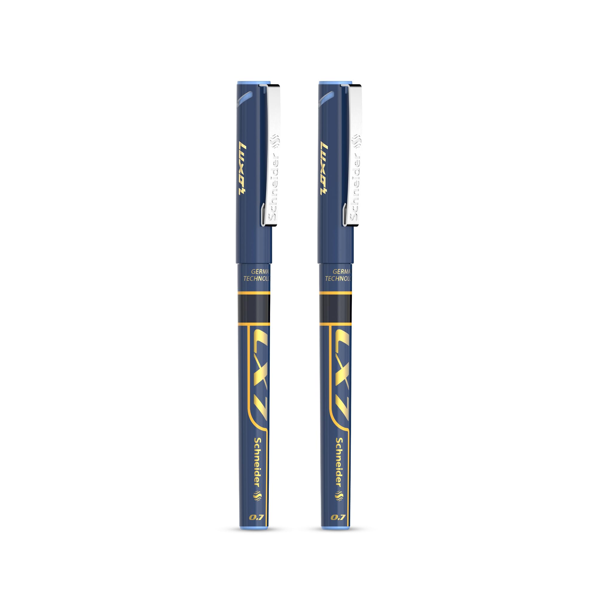Luxor Schneider LX7 Technoroller | Pack of 2 (Blue) | Variant | 0.7 mm tip | 100% Liquid Ink Roller Pen | German Technology | Smooth Writing Experience | Ideal Pen for Students & Professionals-image-21
