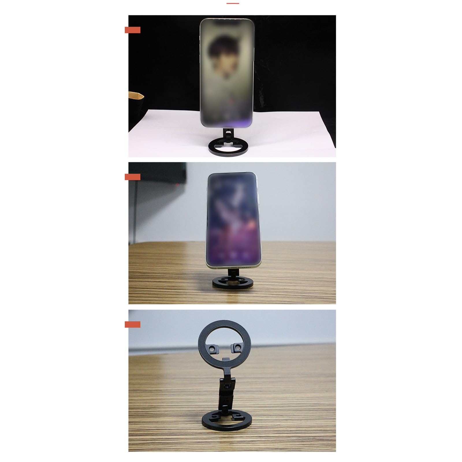 Abrazadera de teléfono común con soporte de zapata fría doble, base de metal estable para transmisiones en vivo, adaptador de zapata fría