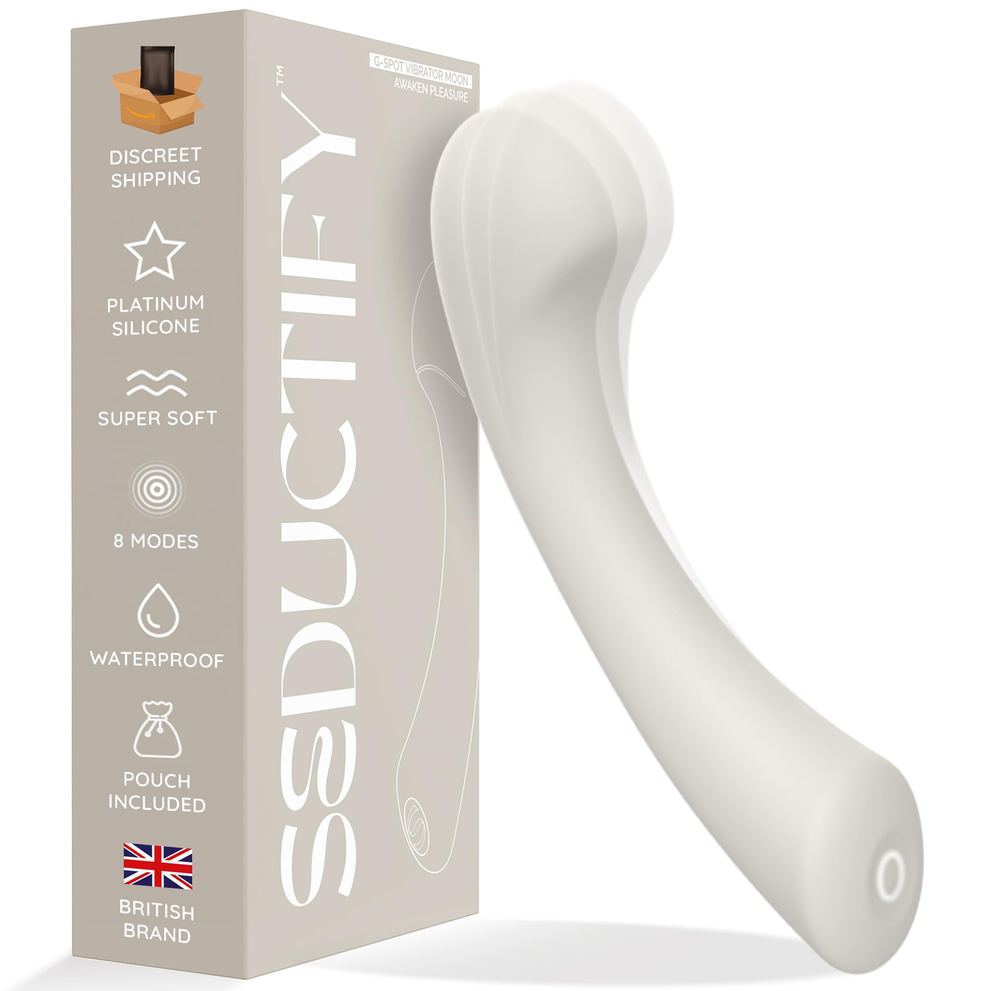 SEDUCTIFY G-Spot Vibrator Dildo Adult Sex Toy for Women with 8 Vibrating Modes G-Spot Clitoral Premium Silicone Silent