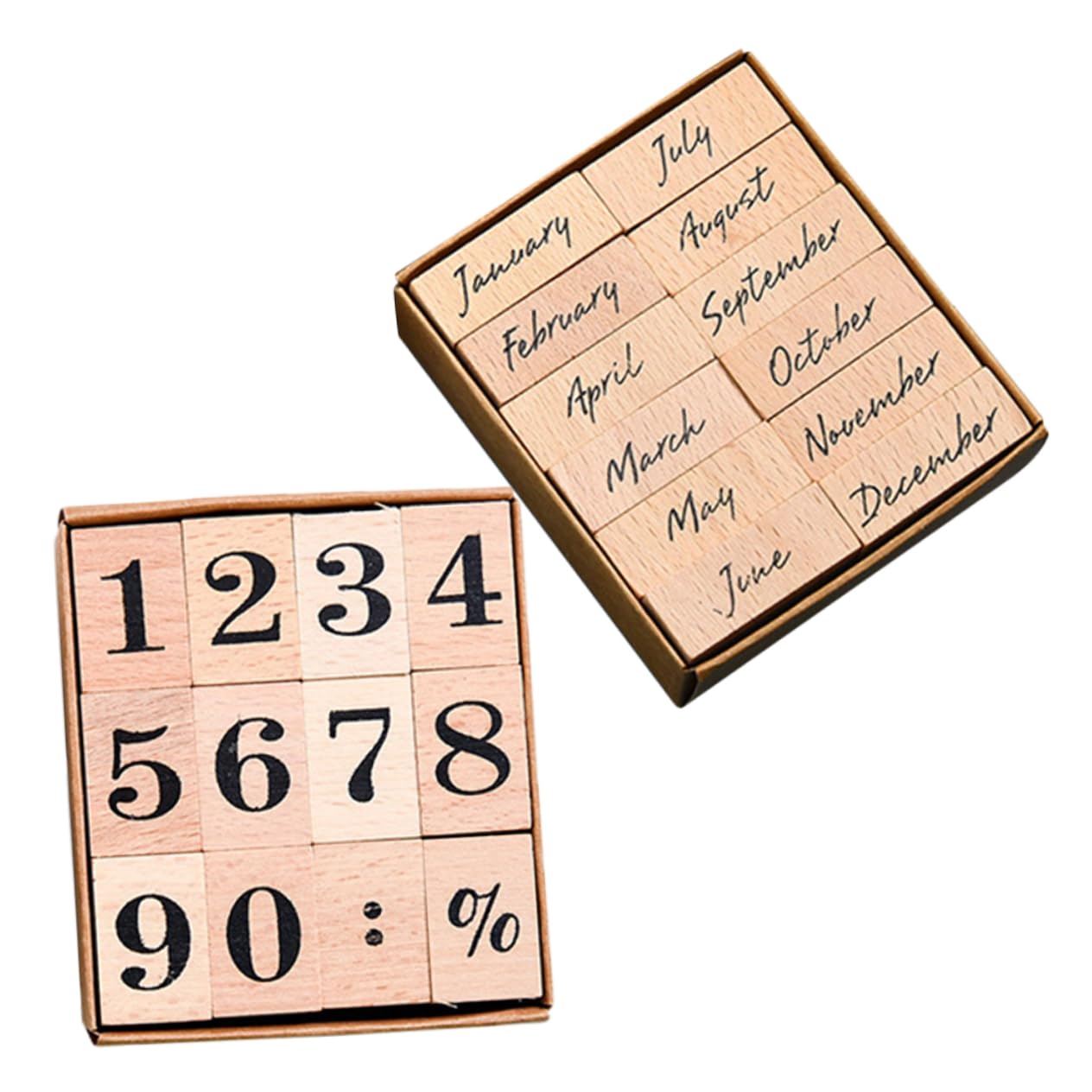 HOMSFOU 5 Sätze Hölzernes Siegel Selbst Pads Herstellung Stempeln Journaling Name Briefmarken Selber Machen Handwerk Briefmarken Sammelalbumstempel Holzstempel Stück * 5