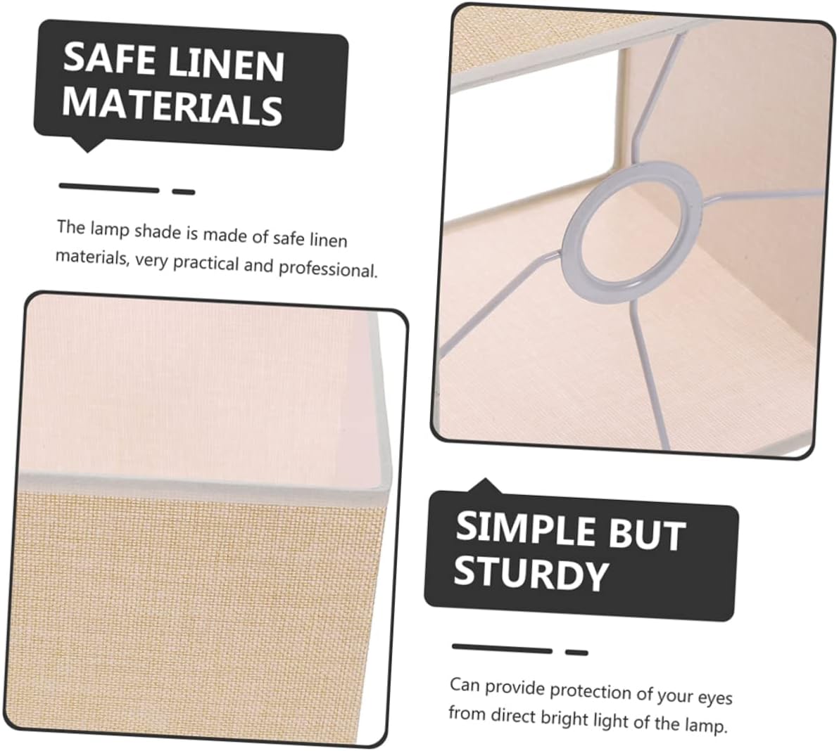 1pcs Fabric Linen Light Cover Desk Floor Lamp Shade Replacement Protective