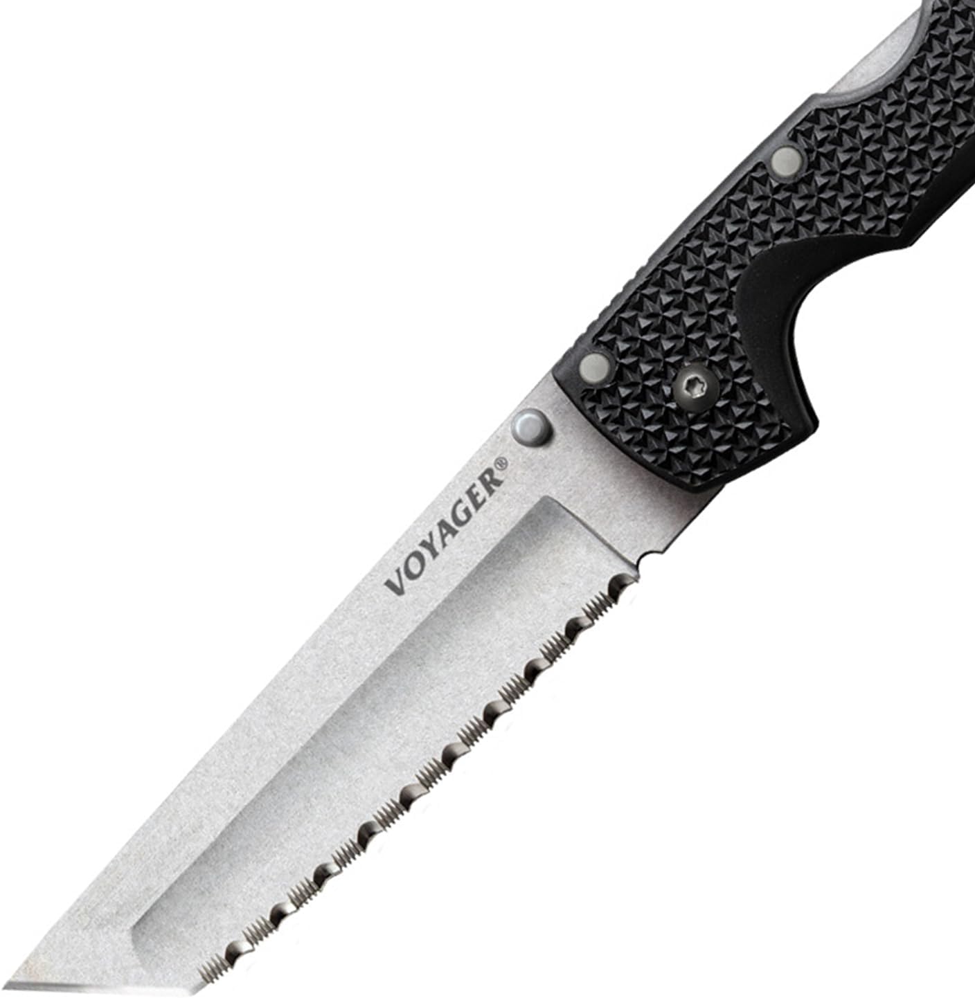 COLD STEEL XL Voyager 5.5" AUS10A Tanto Point Razor-Sharp Blade 6.75" Griv-Ex Handle Everyday Carry Tactical Folding Knife w/Tri-Ad Lock