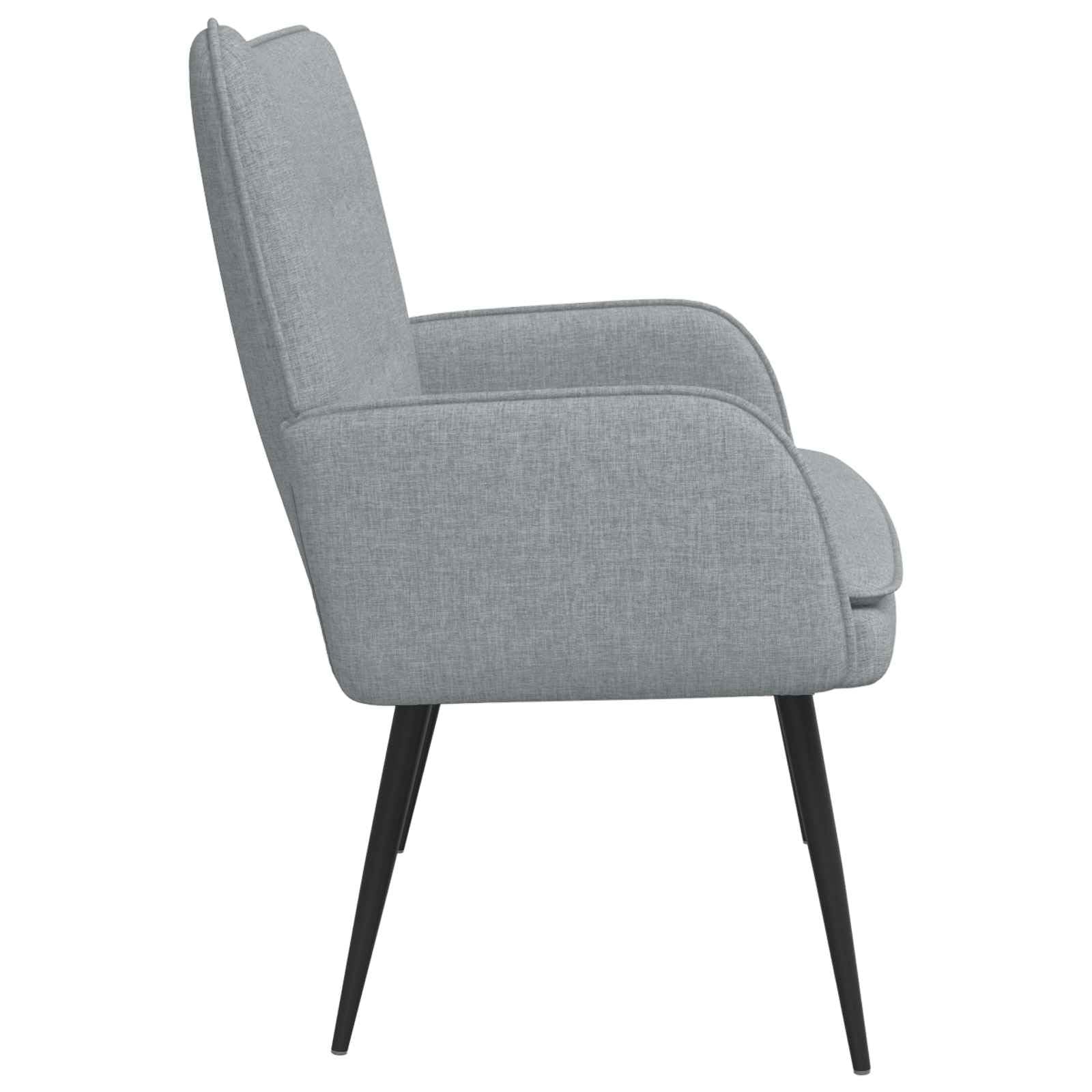 Divano a 2 posti, grigio chiaro, 115 x 61 x 87 cm, in tessuto con telaio robusto e rivestimento in poliestere resistente, per piccolo soggiorno, camera degli ospiti, lounge e seduta flessibile