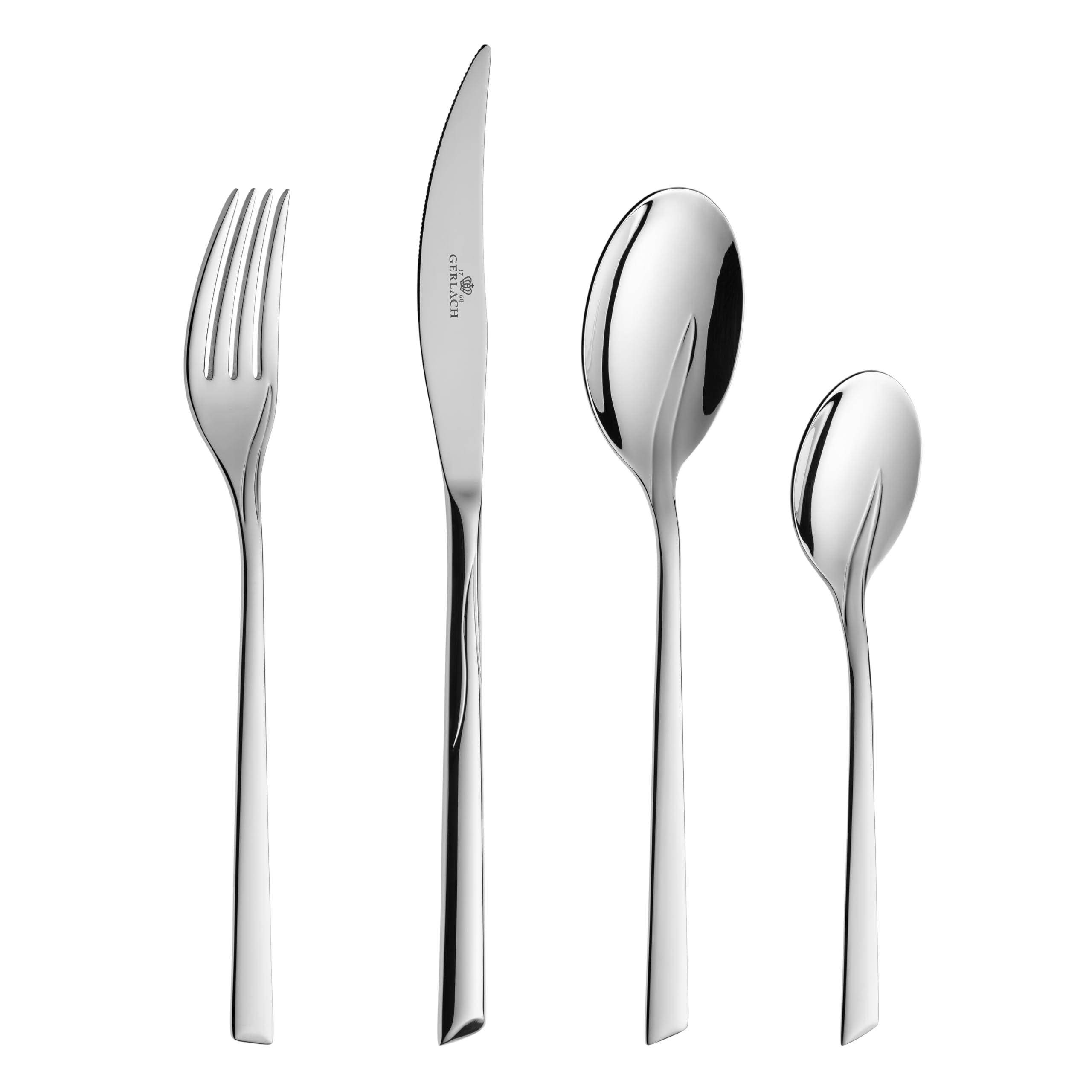 Gerlach | Un Ensemble de Couverts dans Une boîte en Bois de 24 pcs - Flames | 18/10 Steel