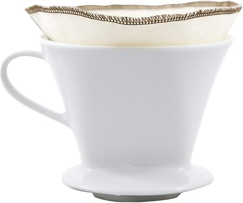 Miniatura 4 de CoffeeSock 'The Original' - Filtros de café reutilizables 100% algodón orgánico, paquete de 2 filtros de cono #2, filtro de café de tela para