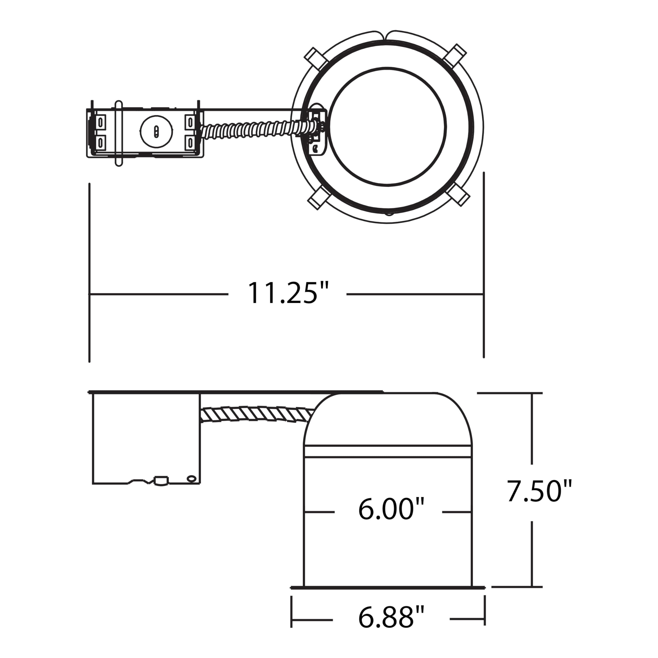 Nicor 6-Inch Recessed Housing - Airtight & IC Rated -7 Nicor 6-Inch Recessed Housing - Airtight & IC Rated -7