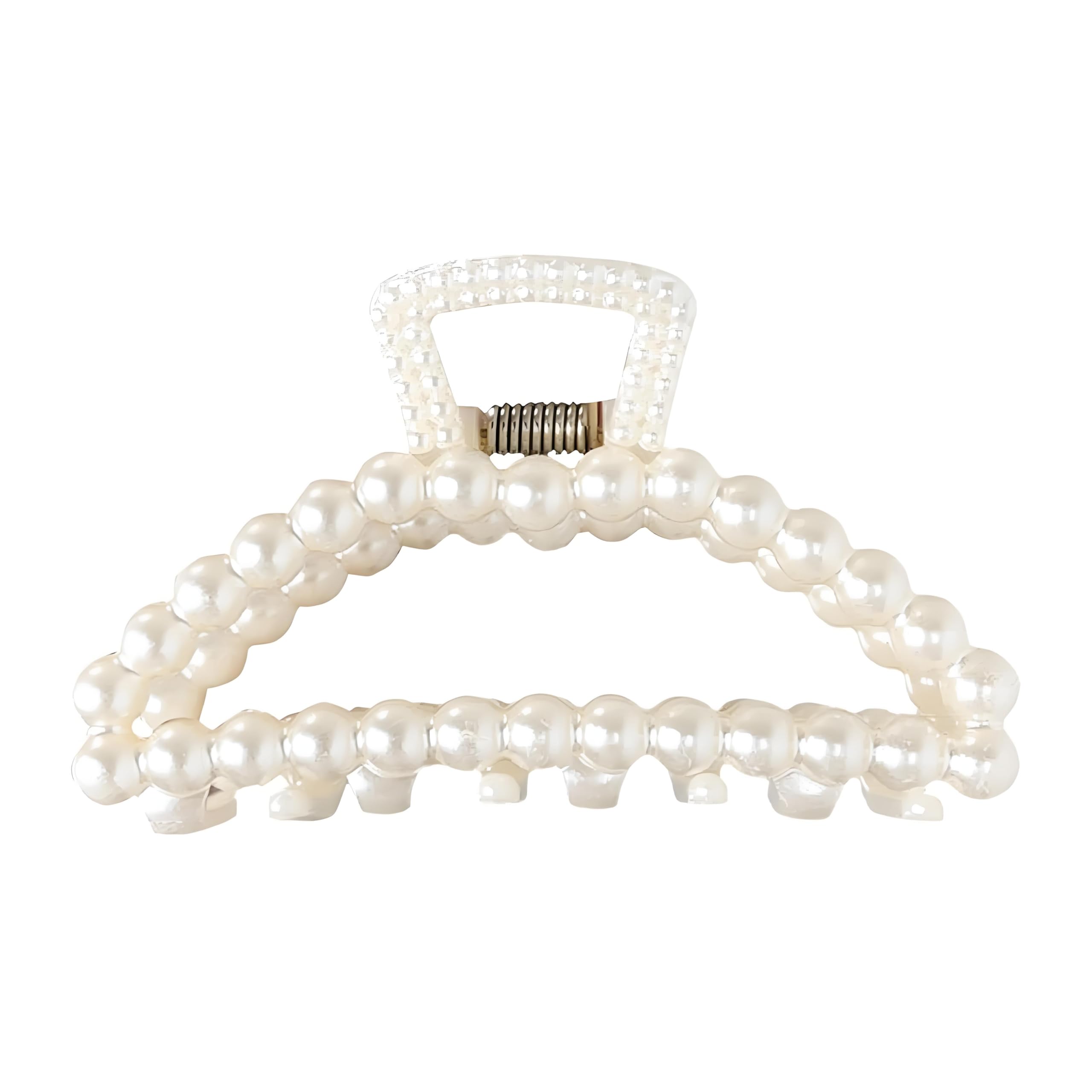 Large Pearl Hair Claw Clip, Clips Neutral Color Girls Hair Clips Claw, Big Hair Clips Hair Claws Hair Claws, Faux Pearl, Clips and Barrettes for Thin,