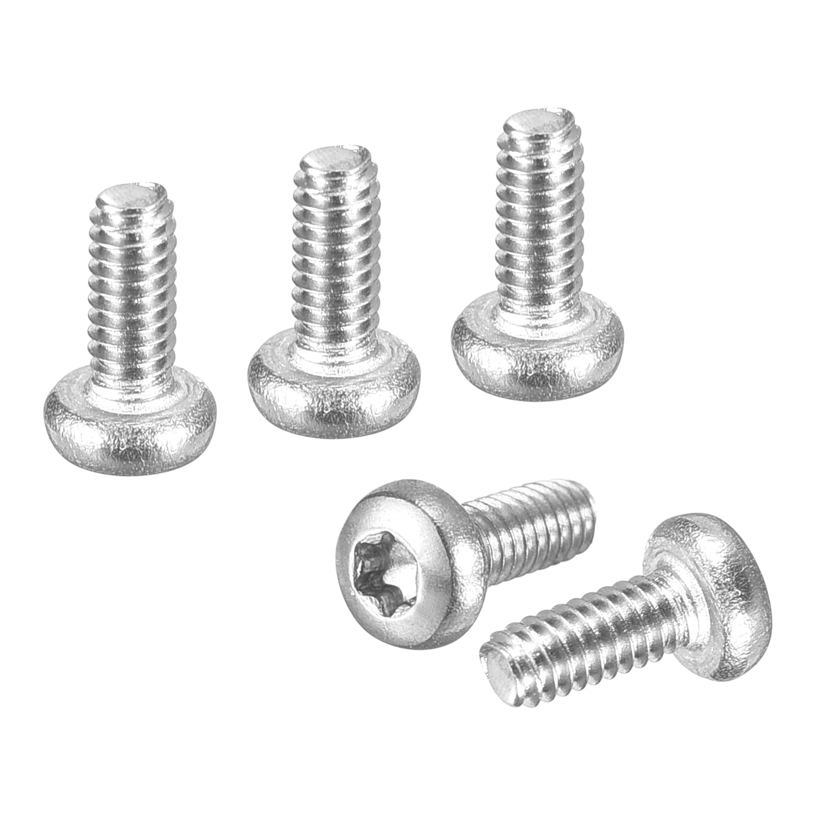 M2x5mm Pan Head Torx Security Screw - 30Pack - Good for Machinery - 304 Stainless Steel Button Head Torx Bolt Star Drive Security Fasteners - Silver Tone