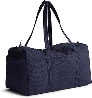Vera Bradley Women's Premium Cotton Large Original Duffel Bag, Peacoat, One Size