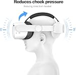 VZNEK Head Strap Compatible with Oculus Quest 2,Meta Quest 2 Accessories Adjustable Elite Strap Replacement for Enhanced Comfort Support and Gaming Immersion in VR (Without Battery)