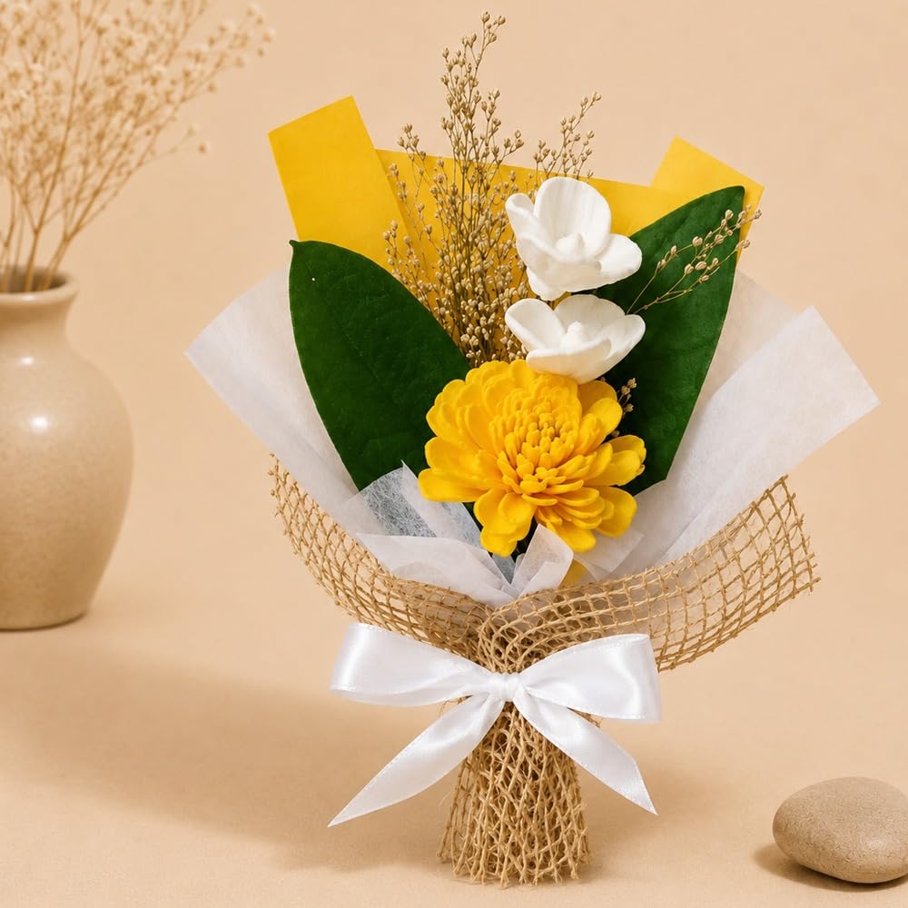 Buttercup Bloom Dried Flower Bouquet-image-38