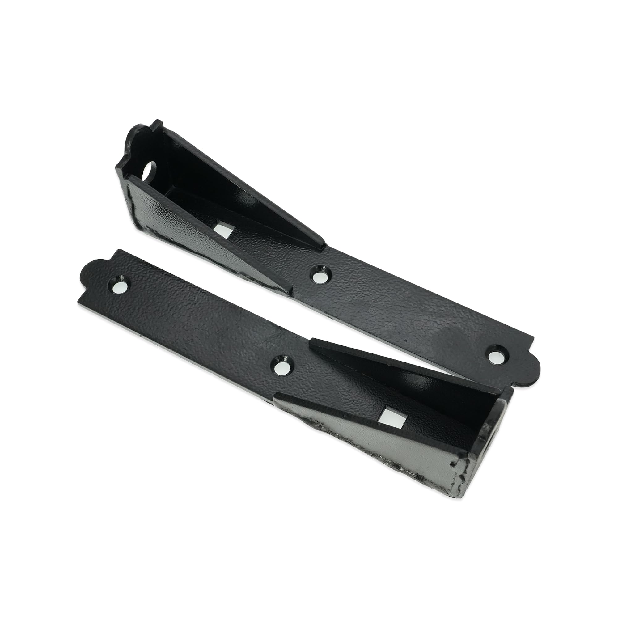 Verstellbare Haken- und Bandscharniere für Feld- oder Gartentore, 20,3 cm/25,4 cm/30,5 cm/45,7 cm/61 cm, Schwarz/Zink; Lieferung paarweise mit allen Befestigungen (25,4 cm, schwarz)
