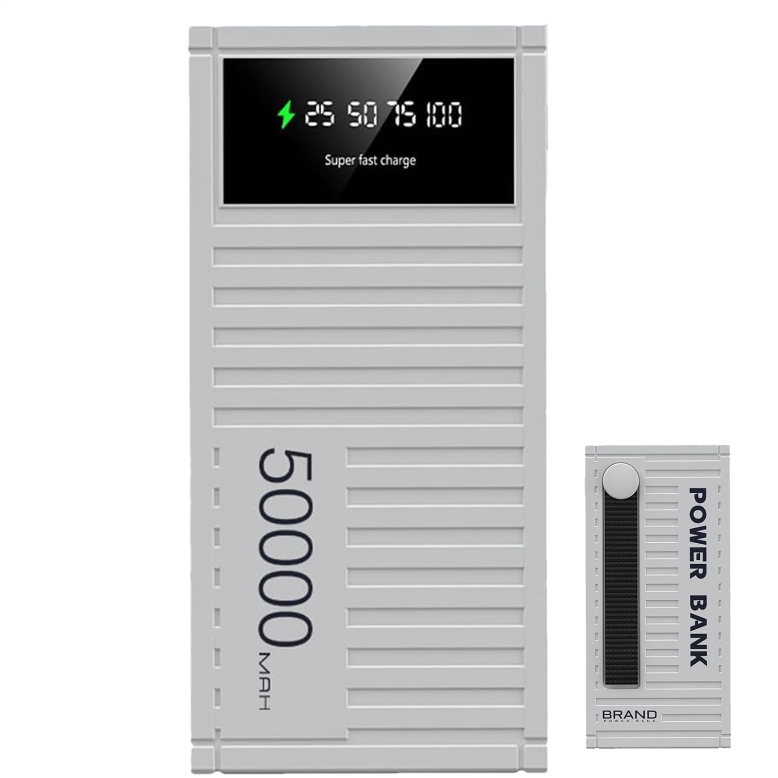 Banco de carga de 50000 mAh con panel digital LED y puertos de salida rápida 8