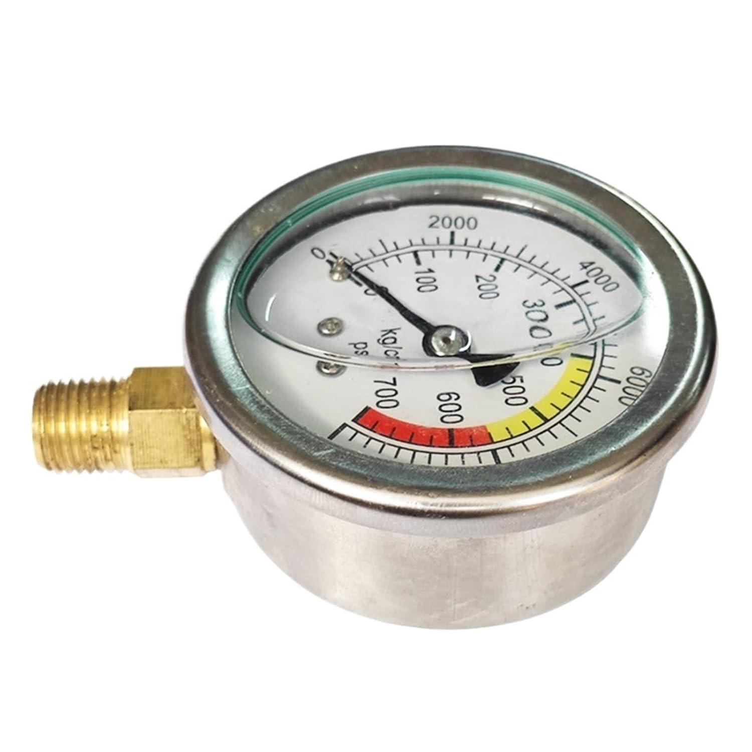1pcs High Pressure Digital Meter Gauge 700bar Stainless Steel case Double-Range Seismic Hydraulic Pressure Gauge(250 bar,PT1-8)