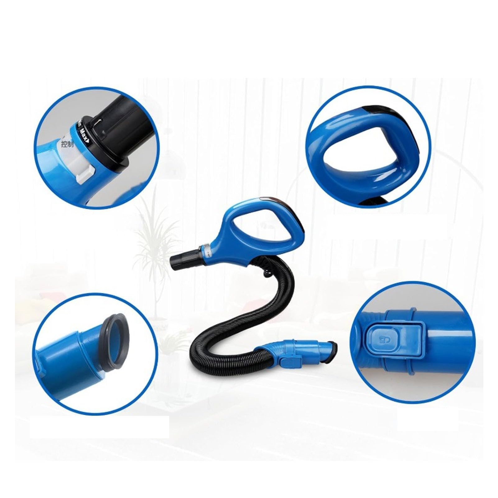 XUMIUZIY Wymienny Uchwyt Węża do Odkurzacza Pionowego 3 Stopy PCV (BLUE)