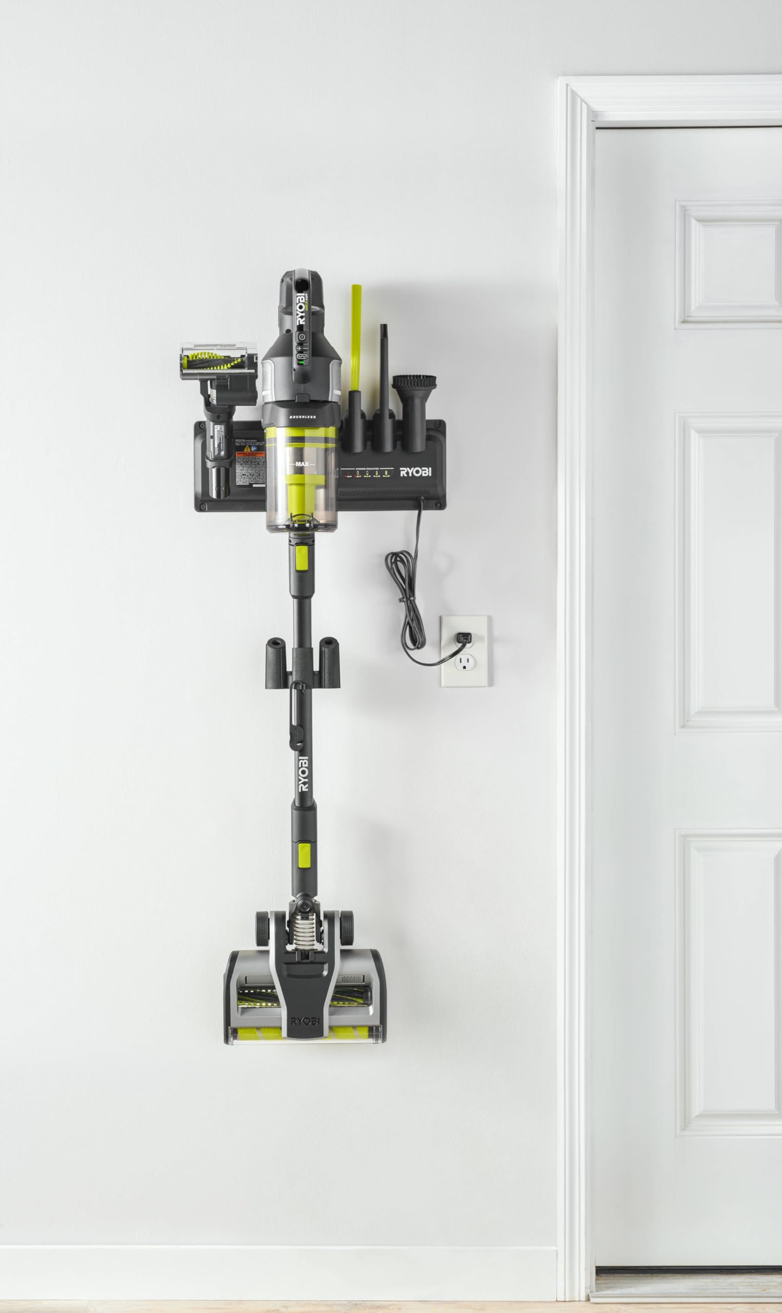 RYOBI RASV18BL-0 Aspirapolvere Senza Fili 18V ONE+™ con Motore Brushless, Potenza di Aspirazione 135 Air Watt, Tecnologia Anti-Groviglio, Batteria Non inclusa