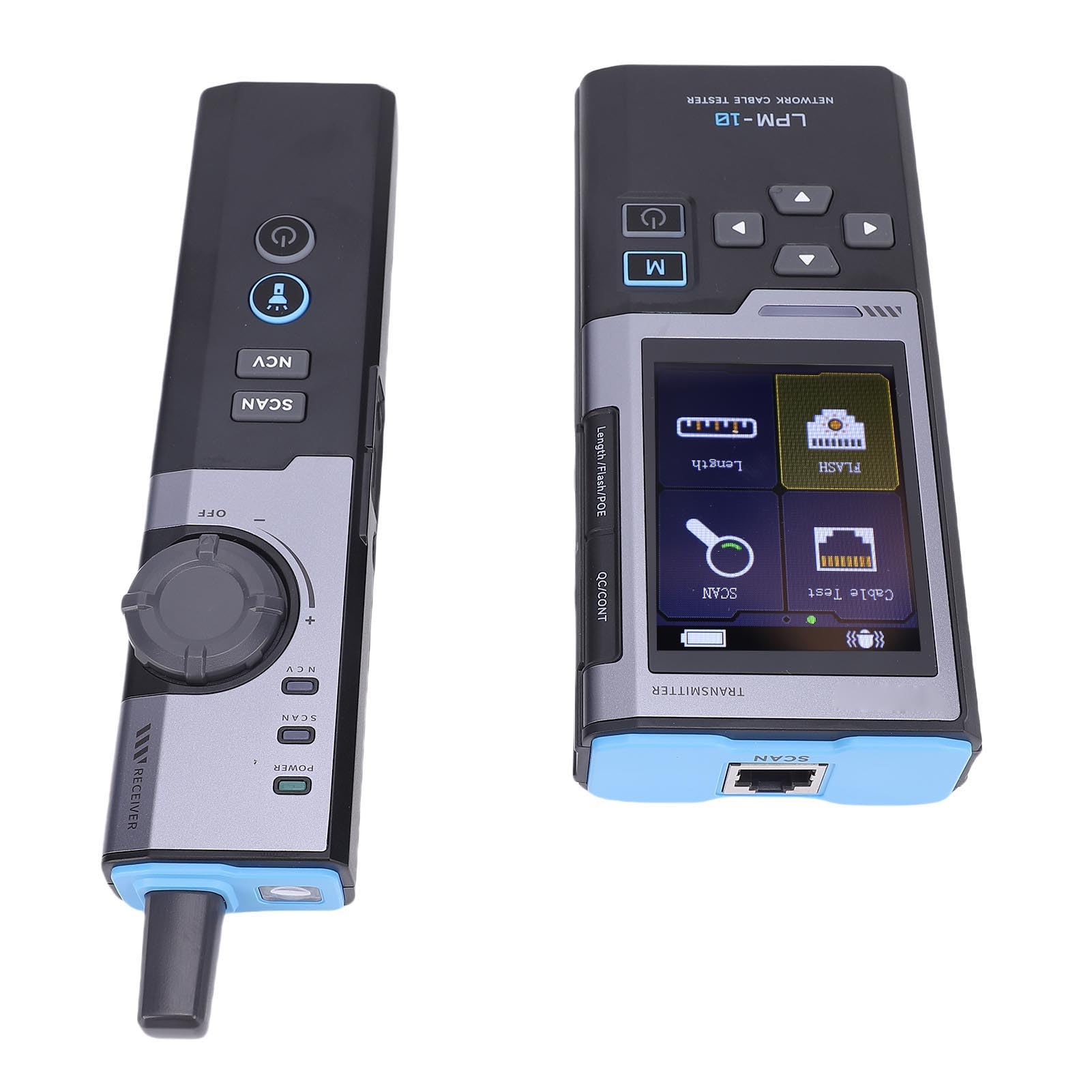 Topiky Tester per Cavi di Rete con Schermo a Colori da 2,4 Pollici, Tracciacavi Multifunzione per Cavo Ethernet PoE, Rilevatore di di Rete Anti-interferenza per Risoluzione dei Problemi e Manutenzione