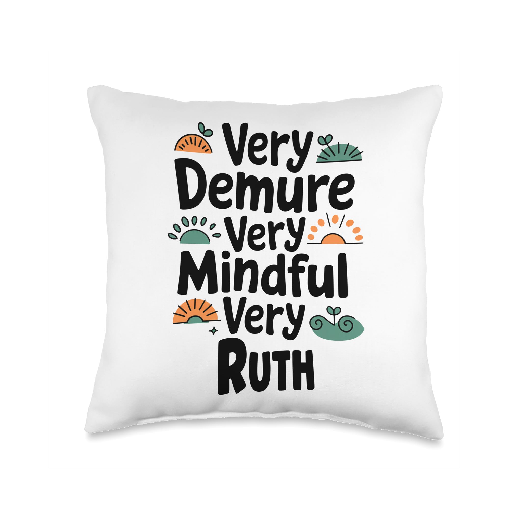 Ruth Personalized Very Demure Very Mindful Ruth Name Throw Pillow