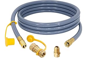12 Feet 1/2-Inch Natural Gas Hose with Quick Connect Fitting