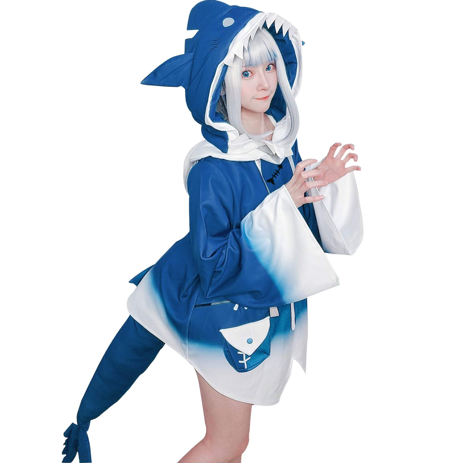 Hololive Gawr Gura Cosplay Costume ENG Shark Costume Hat Fish Tail Buy 
