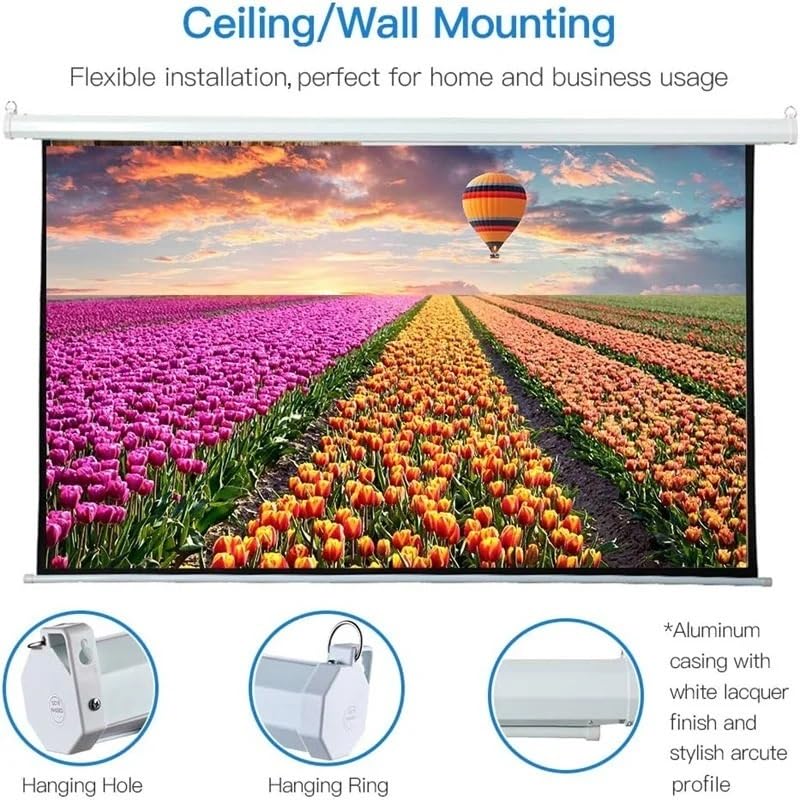 Pantalla de proyección eléctrica para hogar 4K HD 16:9 miniatura 2