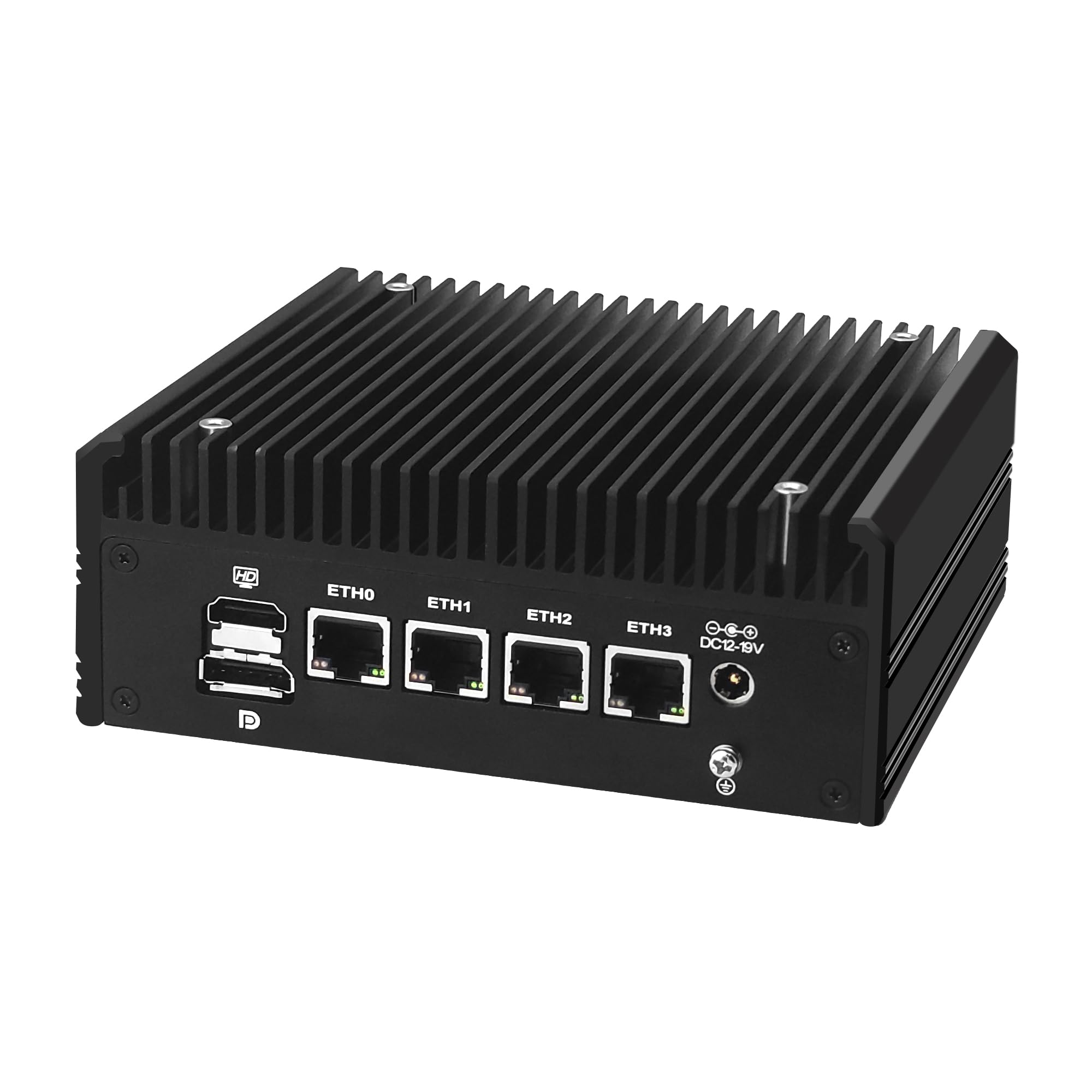 Mini PC AMD Ryzen 5 5500U Firewall Appliance, Fanless Mini Computer 4 Port 2.5GbE i226-V LAN, OPNsense Micro PC Barebone NO RAM/SSD/OS, USB-C, 3-Display, 2-NVMe, 2-SATA, TF