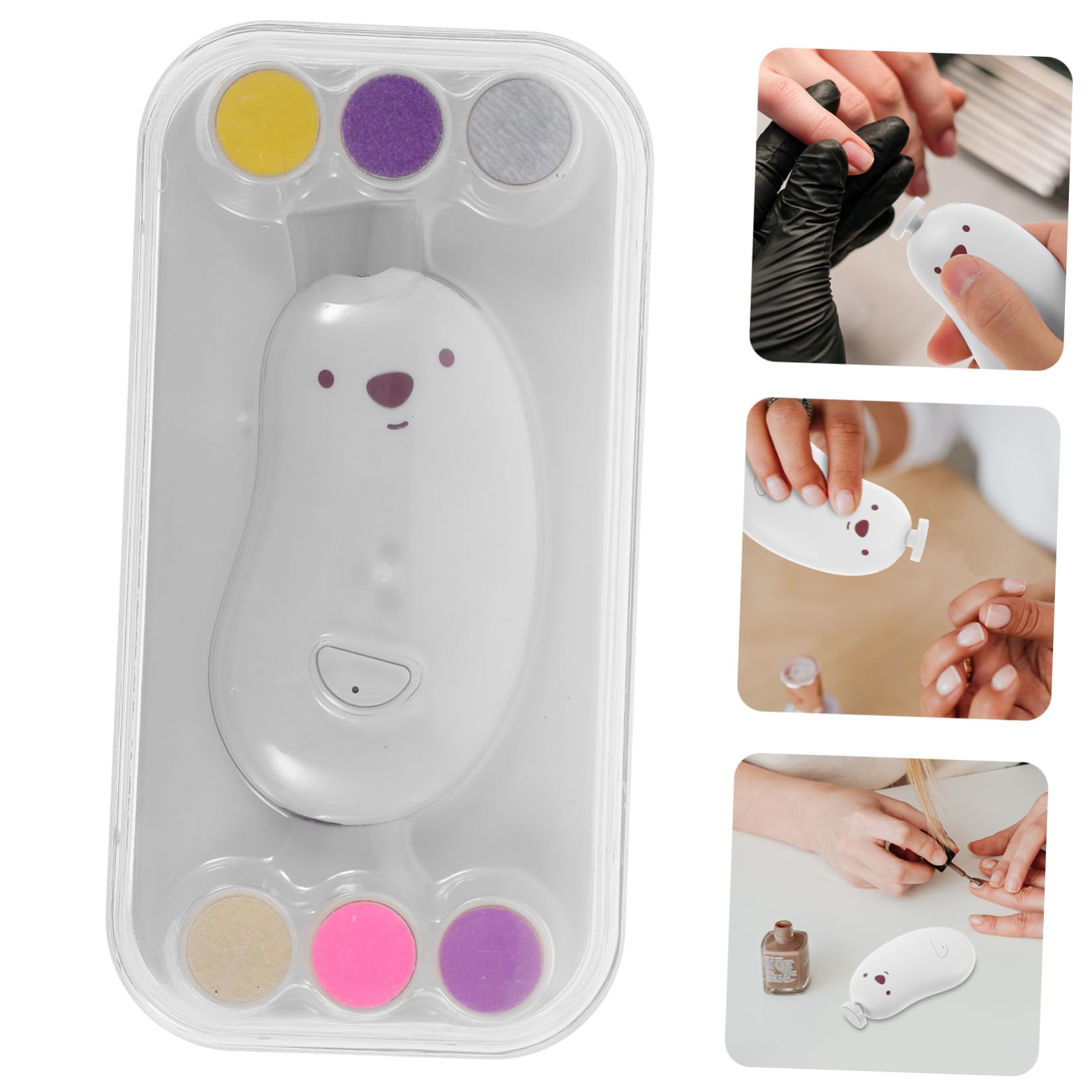 Cortauñas Eléctrico Para Uñas Herramienta De Manicura Con Cabezales De Pulido Para Bebés Para Cuidado De Uñas Casa