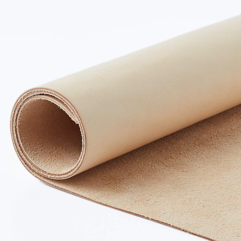 CP CREATION POINT 4-5oz Veg Tan Leather - Tooling Leather Sheet - Rawhide Cowhide (5" x 5") Pack of 2